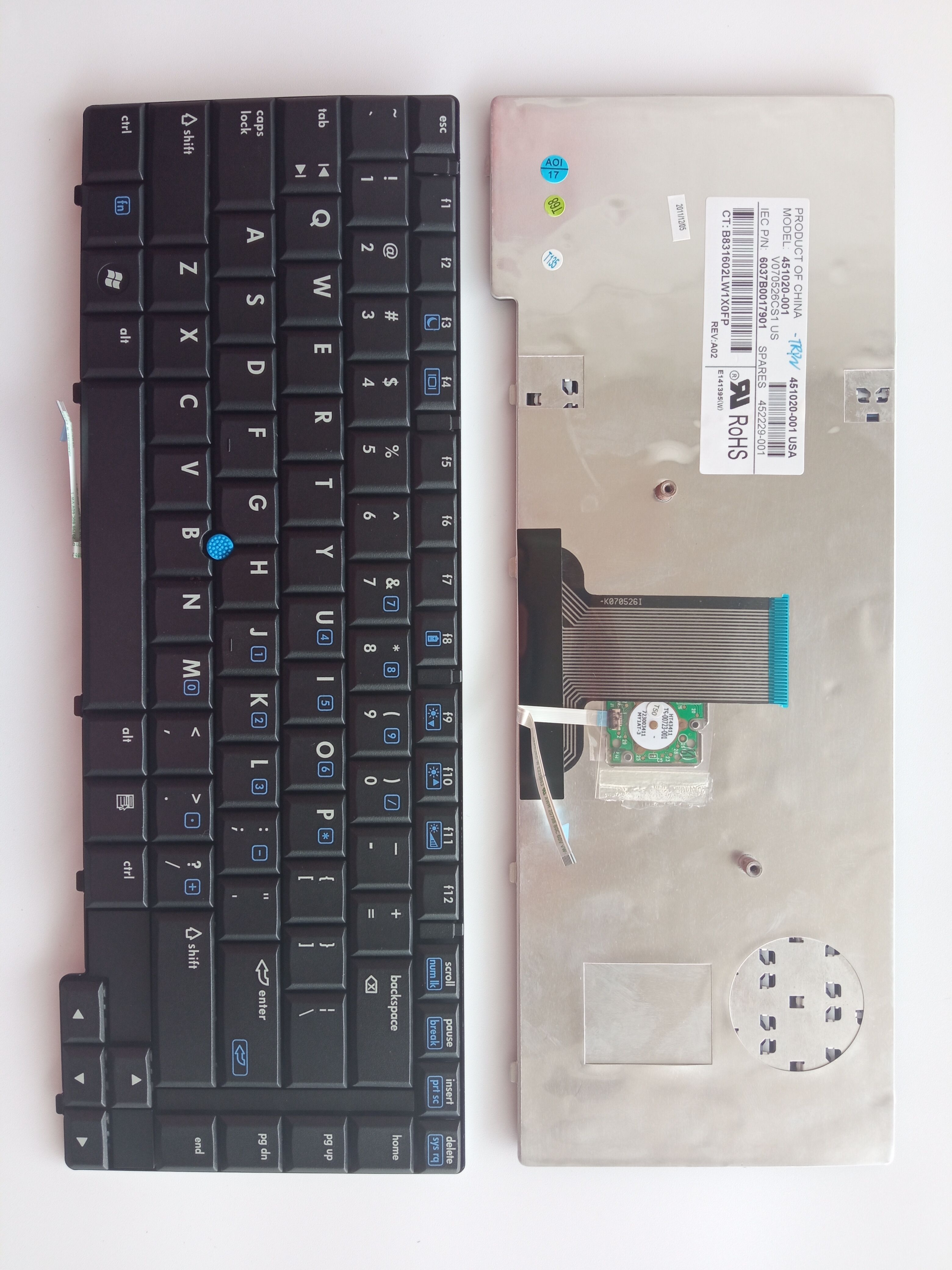 Picture of New Replacement Laptop Keyboard For HP 8510 BLACK With Point US Layout